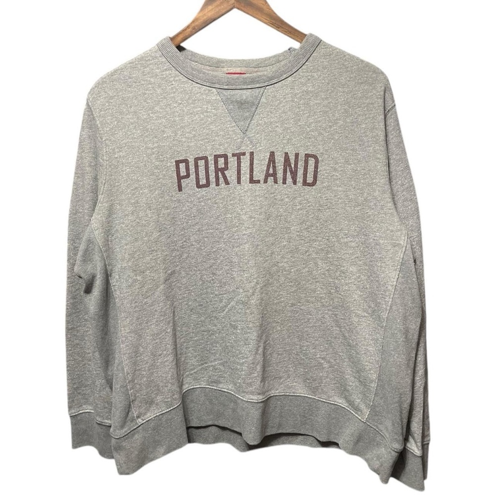 Portland spell out Oregon Long Sleeve Crewneck casual college Sweatshirt top